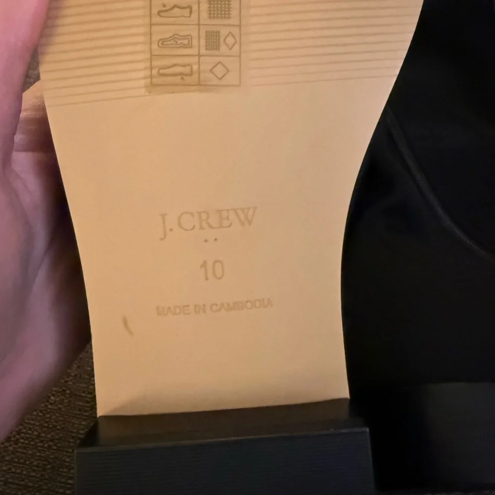 J.Crew Factory Stretch Faux Suede Knee High Boots 10 - Picture 2 of 2